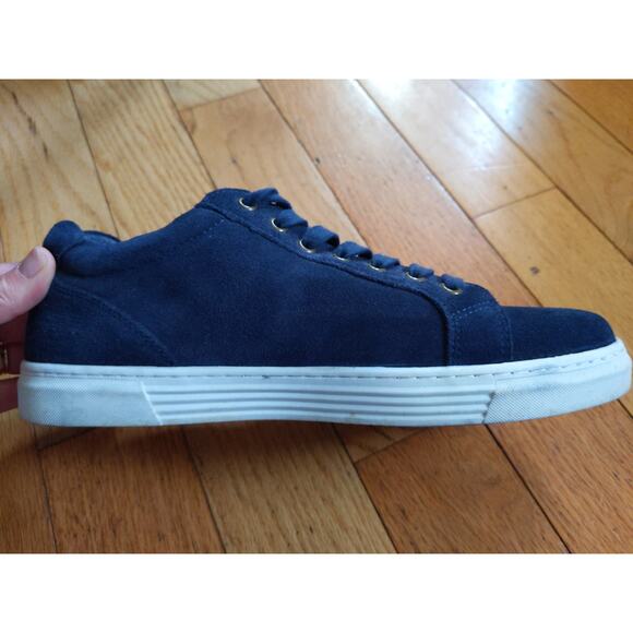 Samuel Windsor Navy Blue Sneakers Trainers Canvas Lace Up Size 9 Casual - Picture 5 of 10